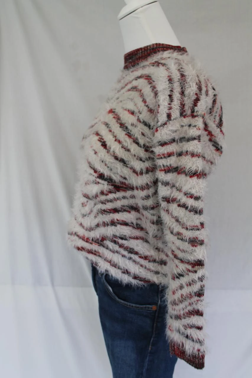 Lindo suéter macio Care of You tamanho S/m zebra vermelho e branco – photo 2